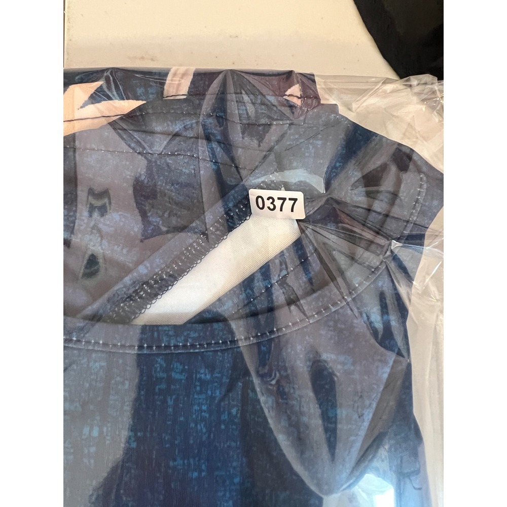 ChicMe Blue Floral Print 2 Piece Set Top and Wide Leg Pants Womens 4XL 32R0820 - Picture 11 of 11